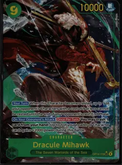 Dracule Mihawk OP14-119 Secret Rare The Azure Sea's Seven One Piece Near Mint - Image 1