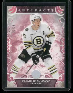 Charlie Mcavoy 2024-25 Upper Deck #53 Pink Artifacts /35 Boston Bruins - Image 1