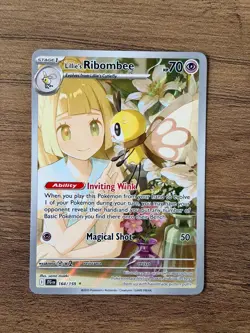 Pokemon TCG Journey Together: Lillie's Ribombee Illustration Rare Card 164/159 - Image 1