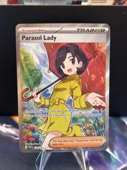 Parasol Lady 238/182 SV04: Paradox Rift Holo Pokemon Card NM - Image 1