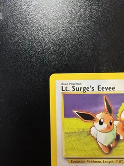 Lt. Surge's Eevee 51/132 Uncommon Gym Challenge Pokemon Unlimited (NM-) - Image 3
