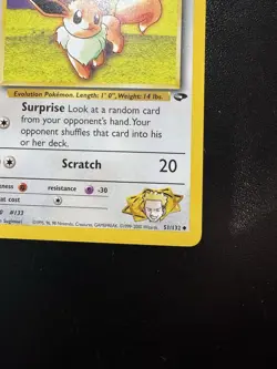 Lt. Surge's Eevee 51/132 Uncommon Gym Challenge Pokemon Unlimited (NM-) - Image 5