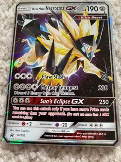 Pokemon Dusk Mane Necrozma GX SM102 2018 Near Mint Holo Ultra Rare Sun Moon M - Image 1