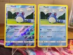 Marill 34/147 Common Burning Shadows Pokemon Reverse Holo & Normal - Image 1