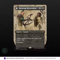 292 Decorum Dissertation Borderless Mythic NM MTG Secrets of Strixhaven Regular - Image 1