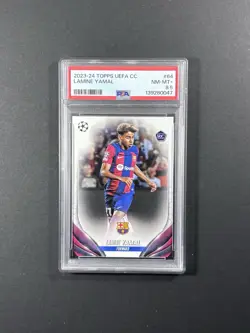 LAMINE YAMAL PSA 8.5 2023-24 Topps UCC #64 Rookie RC FC BARCELONA - Image 1