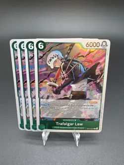 X4 Trafalgar Law OP13-031 Carrying On His Will R Foil Playset NM - Image 1