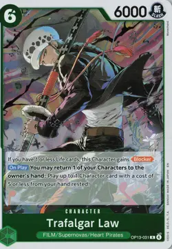 Trafalgar Law R Carrying On His Will OP13-031 NM Foil - Image 1