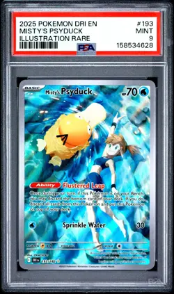 PSA 9 Mint Misty's Psyduck 2025 Destined Rivals 193/182 Pokemon Card - Image 1