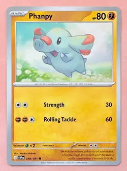 Phanpy ~ Cute Pokemon Cards ~ Fighting Type Pokemon Collection - Image 1