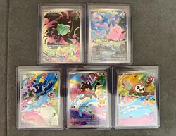 Pokemon TCG 5-Card Holo Full Art Lot, English: Mixed lot - Image 1
