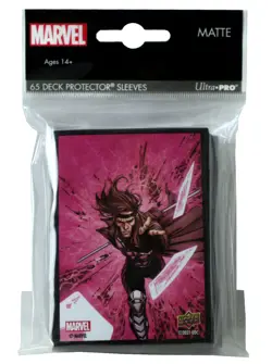 Upper Deck Marvel Deck Protector Collectible Card Sleeves Gambit X-Men 65 Count - Image 1
