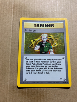 Lt. Surge 17/132 Gym Heroes - Holo Pokemon Card - EXCELLENT - Image 2
