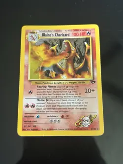 Pokemon Card TCG Blaine's Charizard 2/132 Gym Challenge Holo - Image 1