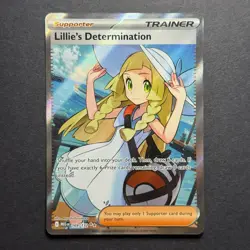 Pokemon Card TCG Lillie's Determination Secret Rare Card 169/132 Mega Evolution - Image 1