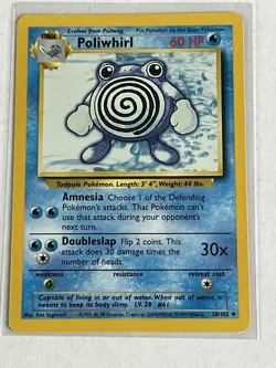 Poliwhirl 038/102 Base Set Regular 1999 Pokemon Card - Image 1