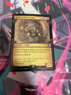 MTG - TROLL OF KHAZAD DUM - SHOWCASE SCROLLS - FOIL - NM - COMMON - LTR - Image 1