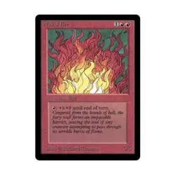 WOTC MtG Beta Wall of Fire (U) Fair - Image 1