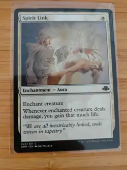 MTG Spirit Link 029 Dominaria Remastered M/NM Free UK P&P - Image 1