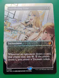 NM Smothering Tithe (Anime Borderless) (Confetti Foil) - Wilds of Eldraine - Image 1