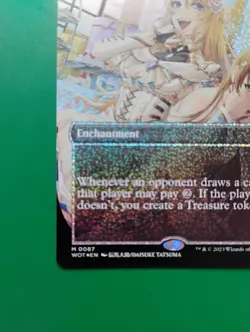 NM Smothering Tithe (Anime Borderless) (Confetti Foil) - Wilds of Eldraine - Image 5