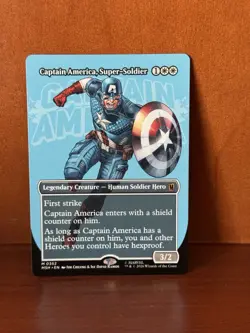 Captain America, Super-Soldier (Borderless) (0352) Marvel Super Heroes Non Foil - Image 1