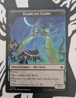 MTG Bloomburrow Token STARSCAPE CLERIC #15 NM - Image 1
