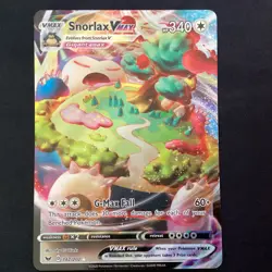 SNORLAX VMAX 142/202 HOLO VMAX RARE SWORD & SHIELD POKEMON NM/LP - Image 1