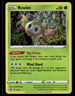 Rowlet 2/15 McDonald's Collection 2022 Pokemon - Image 1