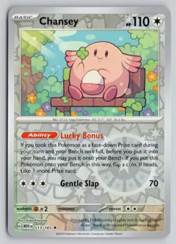 CHANSEY 113/165 RARE 151 POKEMON REVERSE HOLO NM - Image 1