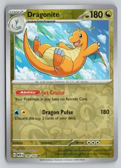 DRAGONITE 149/165 RARE 151 POKEMON REVERSE HOLO NM - Image 1