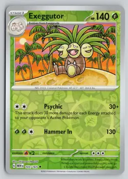 EXEGGUTOR 103/165 UNCOMMON 151 POKEMON REVERSE HOLO NM - Image 1
