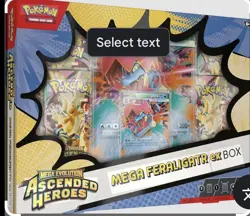 Pokemon TCG Mega Evolution Ascended Heroes Mega Feraligatr EX Box NEW - Image 1