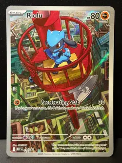 Riolu 010 SV ME: Mega Evolution Black Star Promo Holo Pokemon Card HP - Image 1