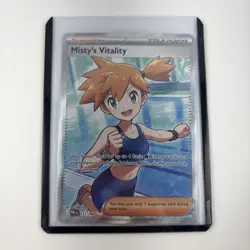 Misty’s Vitality 111/084 Pitch Black Full Art Holo English NM Pokemon Card - Image 1