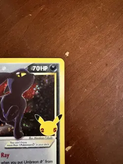 gold star umbreon pokemon card from celebrations pokemon set 17/17 - Image 2