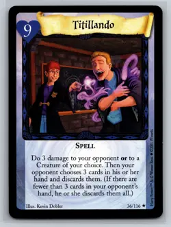 Harry Potter TCG Titillando 36/116 Rare Star Base Set Spell Card Wizards 2001 - Image 1