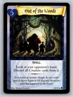 Harry Potter TCG Out of the Woods 97/116 Base Set Spell Card Wizards 2001 - Image 1