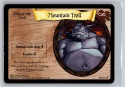 Harry Potter TCG Mountain Troll 28/116 Rare Base Set Creature Card WoTC 2001 - Image 1