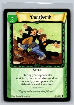 Harry Potter TCG Dungbomb 81/116 Common Base Set Potions Spell Card 2001 - Image 1