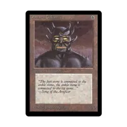 WOTC MtG Beta Obsianus Golem (U) VG - Image 1