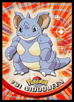Nidoqueen #31 Pokemon TOPPS Series 1 TV Animation Black Label - Image 1