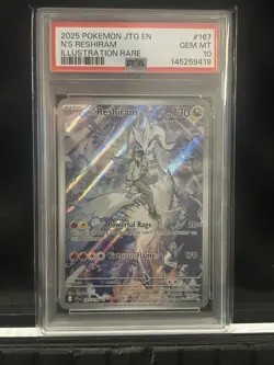 PSA 10 2025 N's Reshiram 167/159 Illustration Rare Holo Journey Together - Image 1