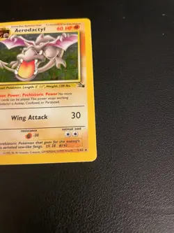 Pokemon TCG Aerodactyl Fossil Holo Rare Unlimited 1/62 1999 NM - Image 5