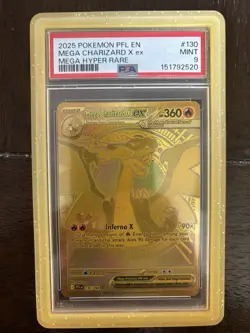 PSA 9 Mega Charizard X ex Me02 Phantasmal Flames Mega Hyper Rare - Image 1
