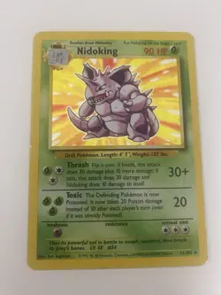 Pokemon TCG Nidoking 11/102 Base Set 1999 Holo Rare Wizards English Unlimited 2B - Image 1