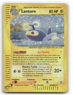 Lanturn H15/H32 Holo Aquapolis MP Pokemon - Image 1