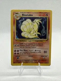 Ninetales 12/102 Holo Rare Base Set Unlimited Pokemon HP/DM - Image 1
