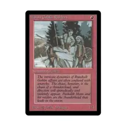 WOTC MtG Beta Mons's Goblin Raiders (C) EX - Image 1