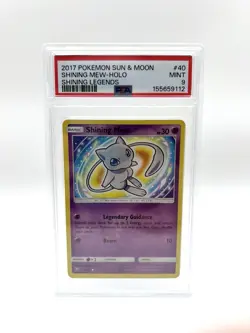 Pokemon PSA 9 Shining Mew 40/73 2017 Shining Legends Shiny Holo Rare - Image 1